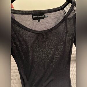 Emporio Armani sheer sweater. Size 36. Grey